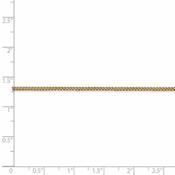 1.1mm 14k Yellow Gold Solid Franco Chain Necklace, 20 Inch - Picture 5 of 8